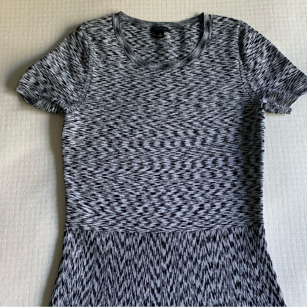 NWOT Ann Taylor black/white spacedye knit dress
